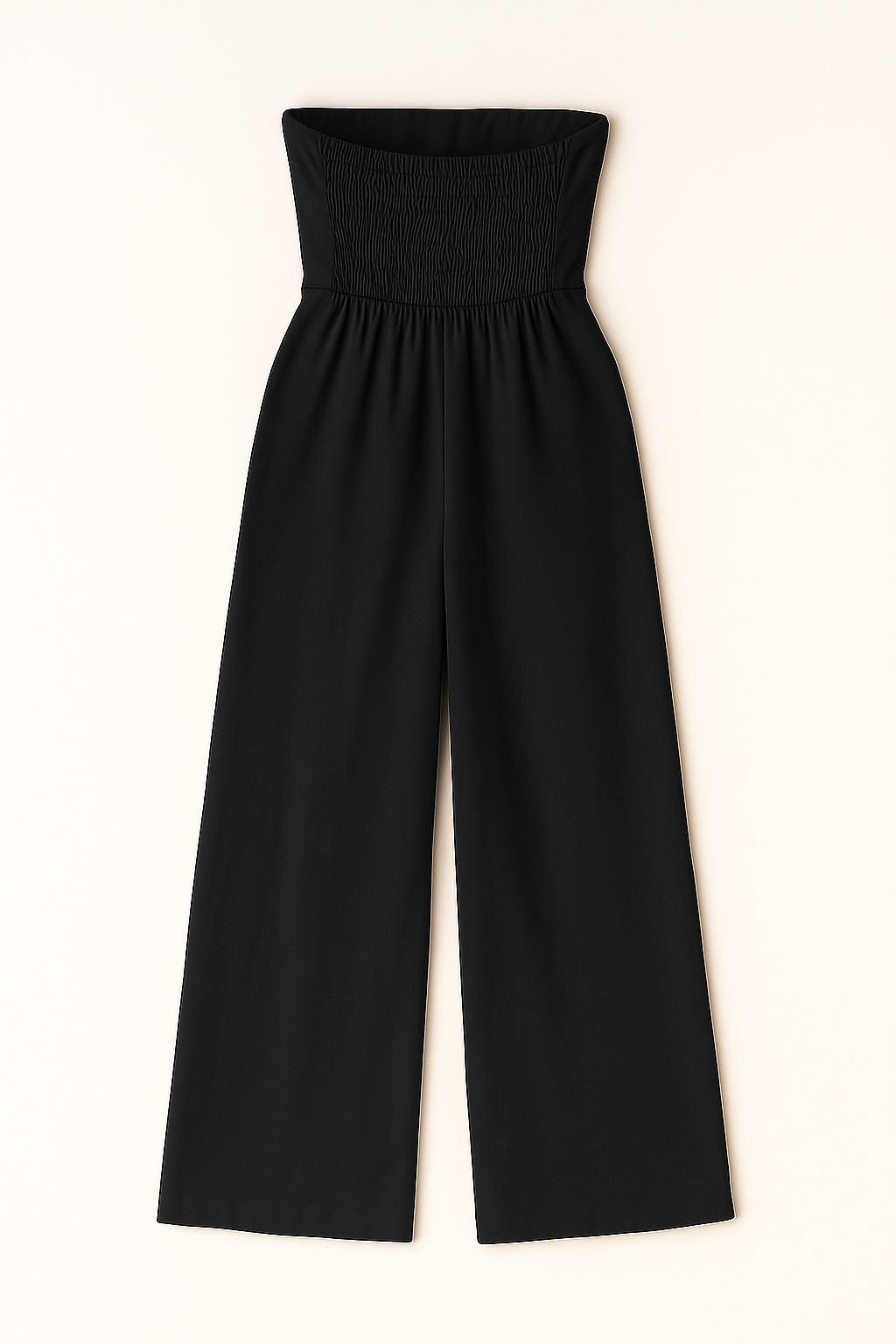 Strapless Jumpsuit, Wide Leg, High Waist