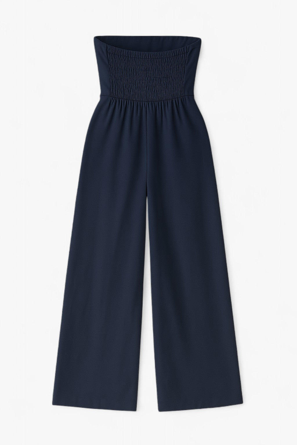 Strapless Jumpsuit, Wide Leg, High Waist