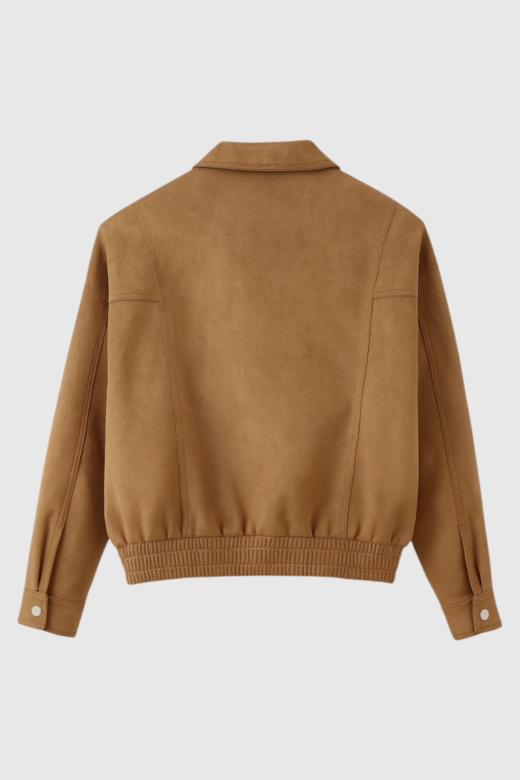 Bomber Jacket with Suede Finish