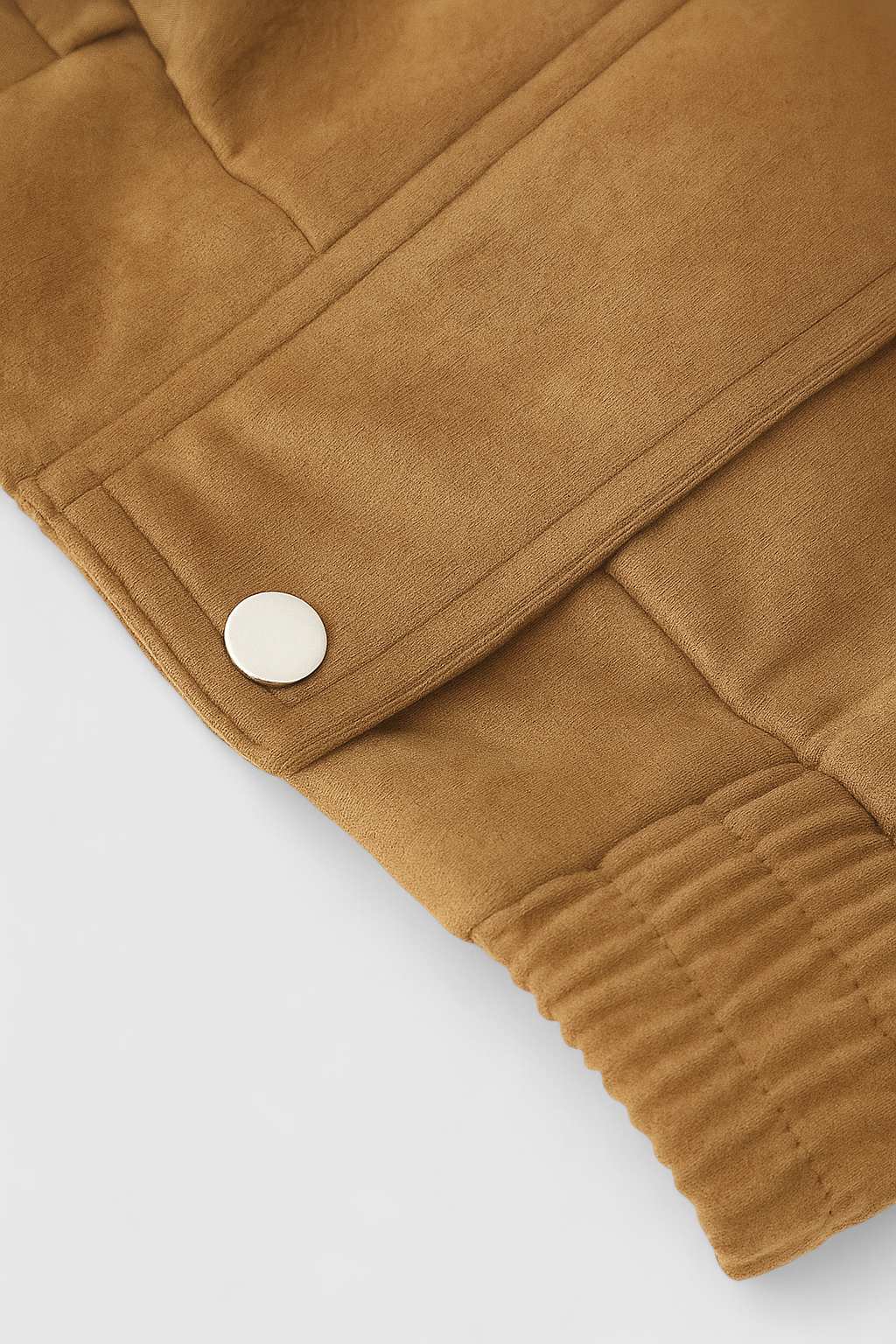 Bomber Jacket with Suede Finish