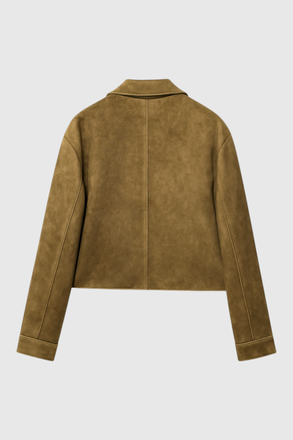 Cropped Jacket with Suede Finish