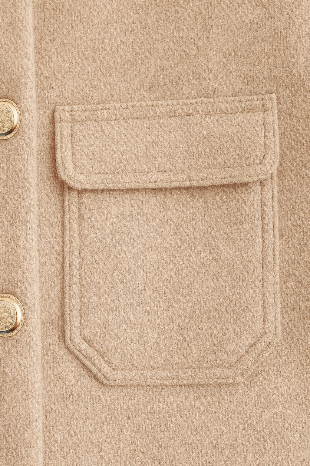 Cropped Button Jacket with Patch Pockets