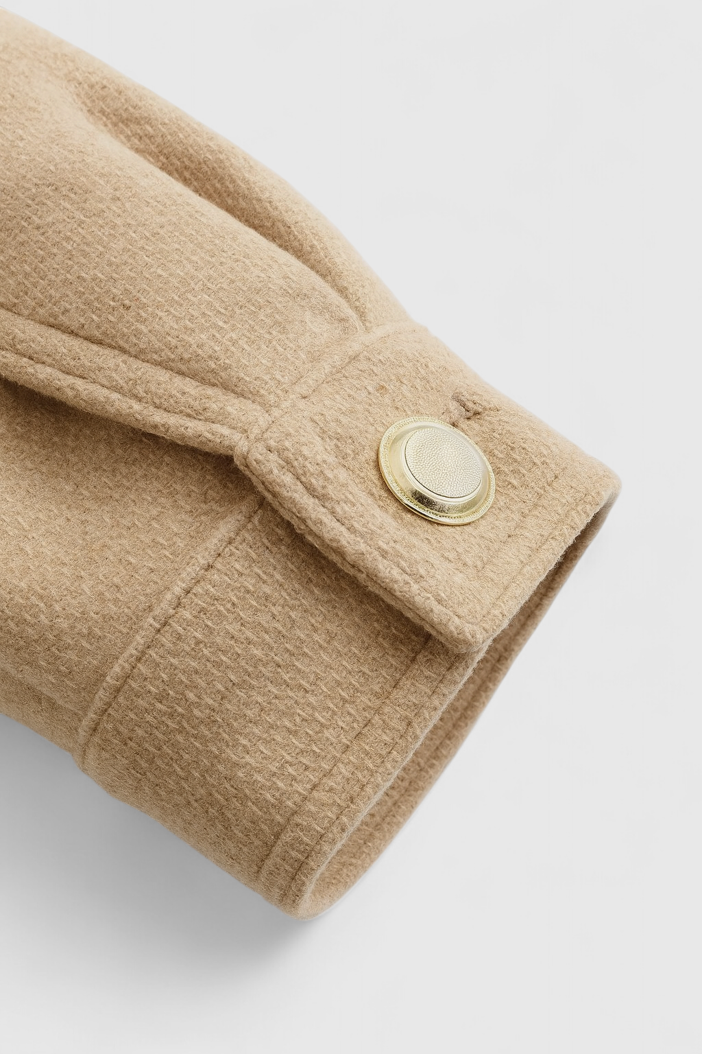 Cropped Button Jacket with Patch Pockets