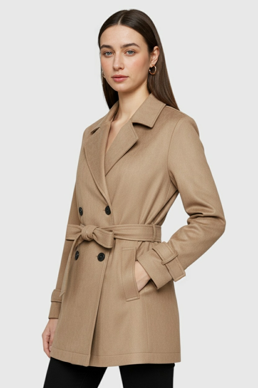 Trench Jacket with Belted Waist