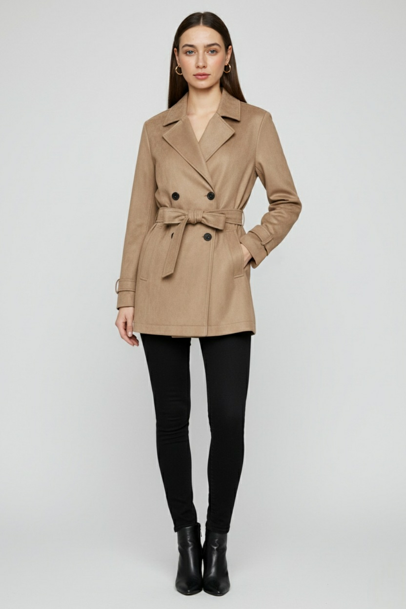 Trench Jacket with Belted Waist