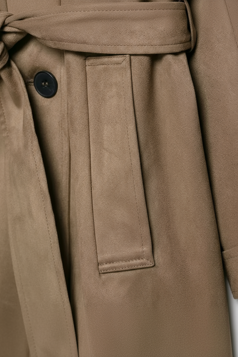 Trench Jacket with Belted Waist
