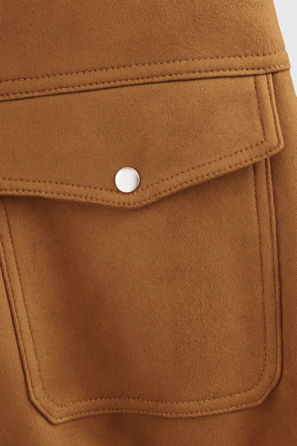 Cropped Bomber Jacket, Suede-Effect Finish