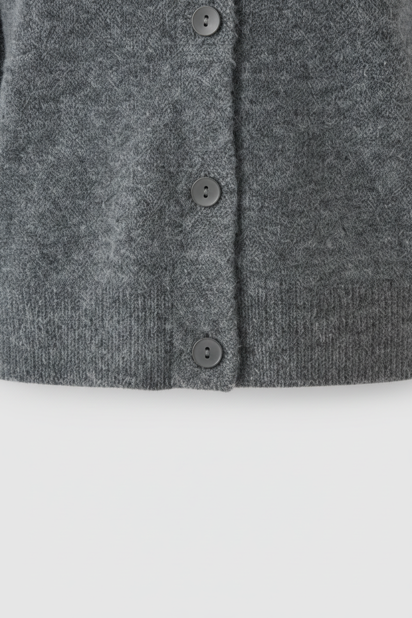 Knit Cardigan, Cropped, Button Front