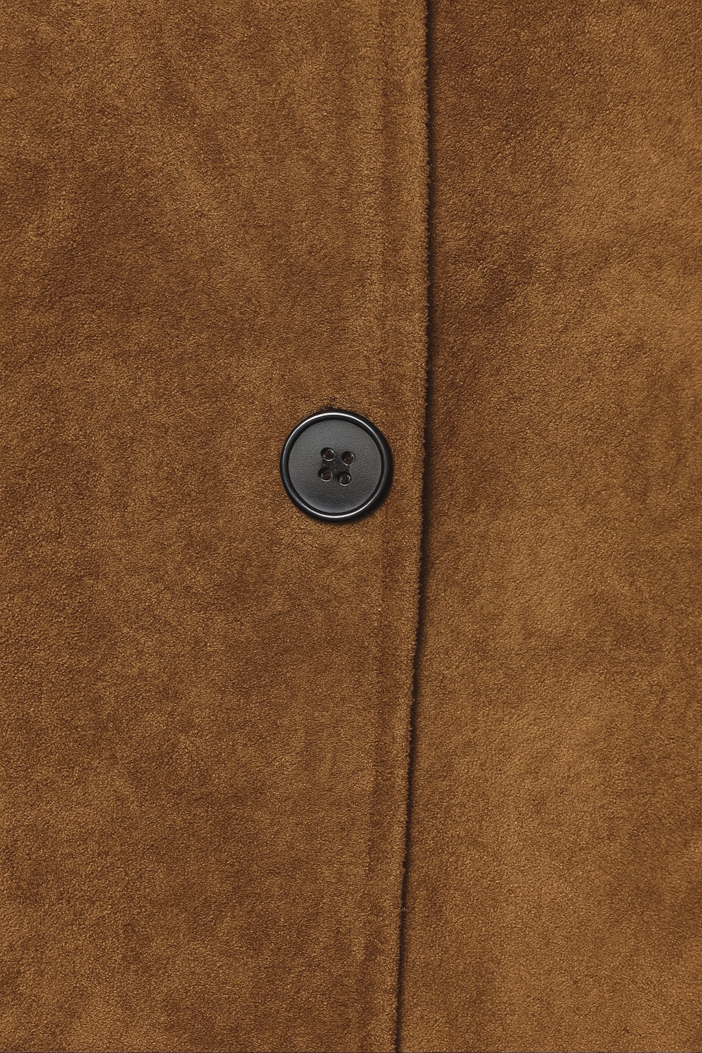 Waisted Jacket, Suede-Effect, Crew Neck