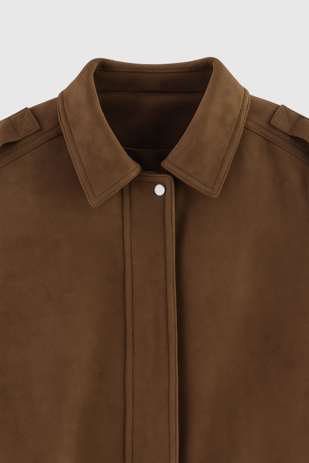 Bomber Jacket with Suede Finish