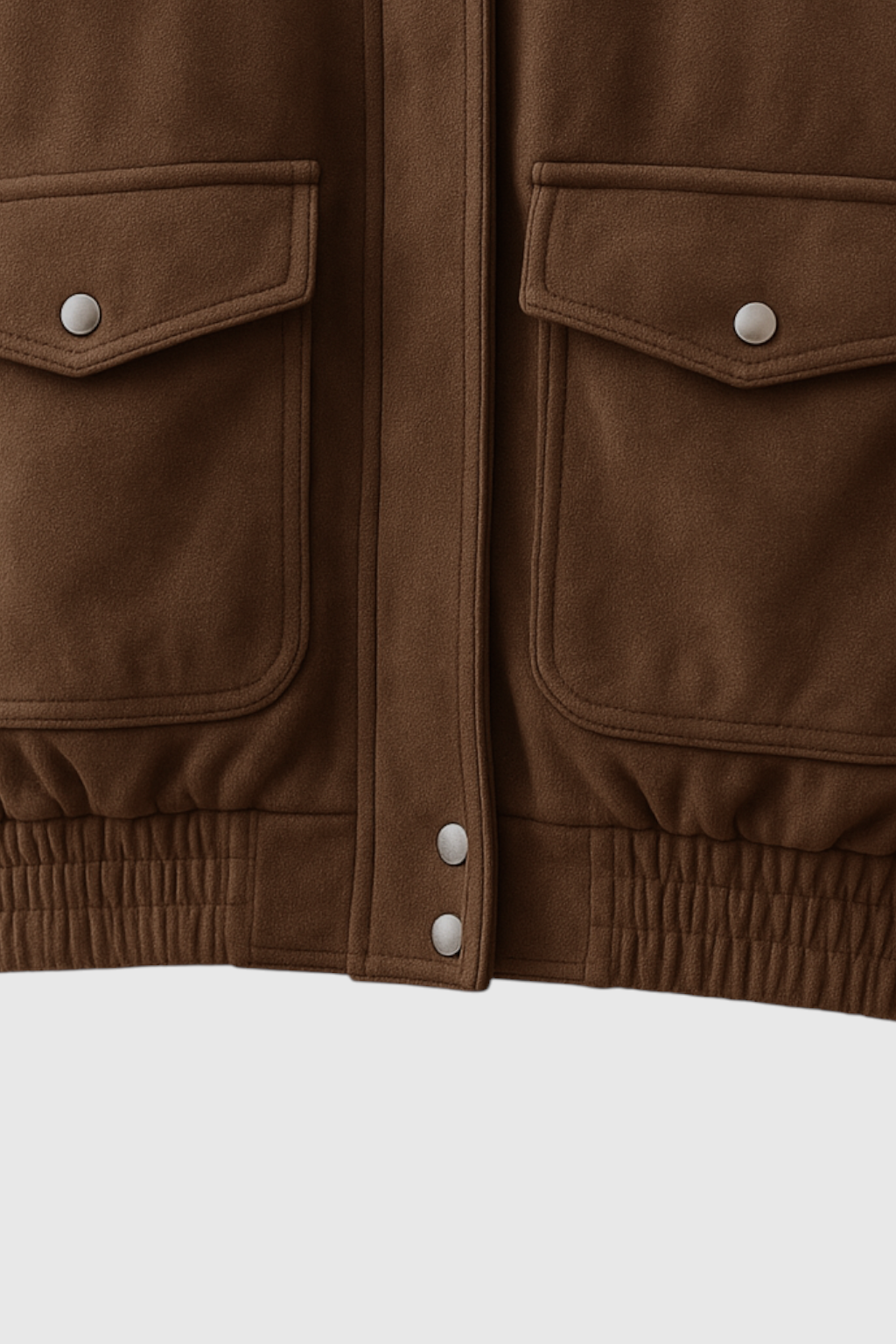 Bomber Jacket with Suede Finish