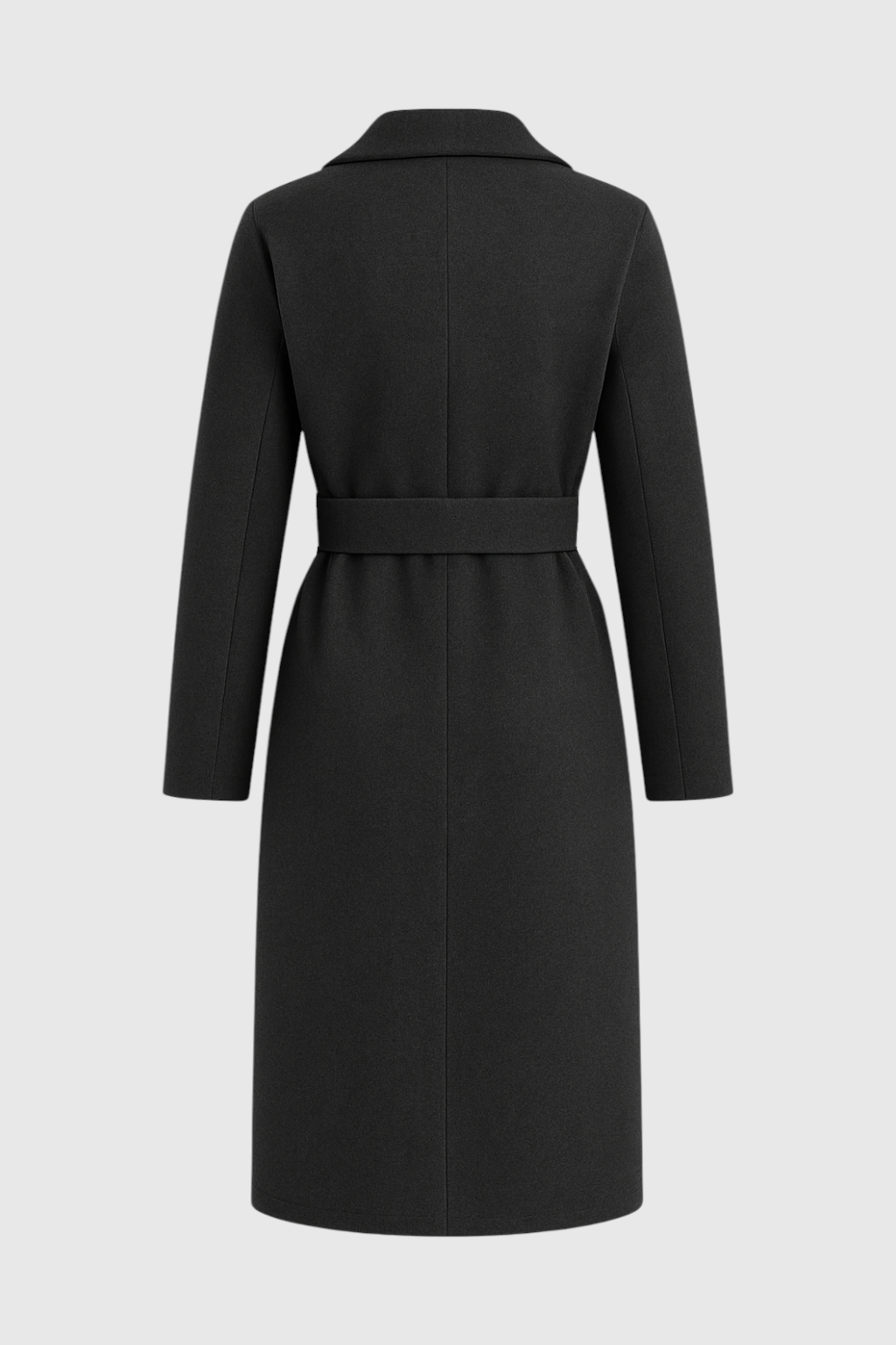 Longline Coat with Waist Tab