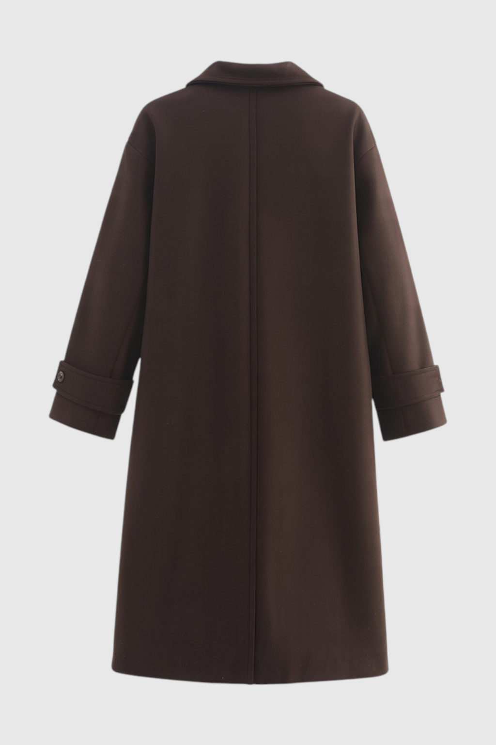 Long Coat, Double-Breasted, Notched Collar