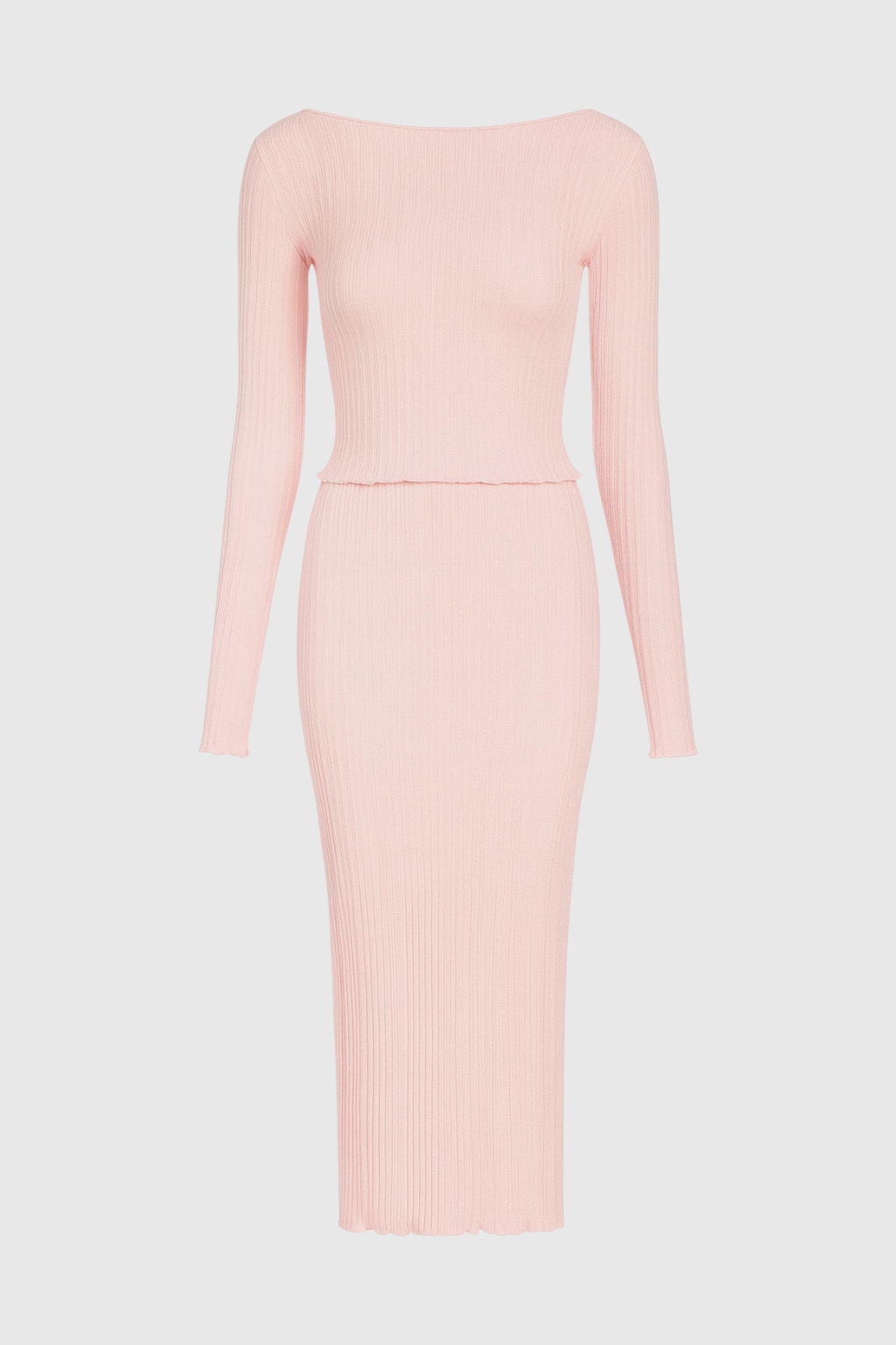 Rib-Knit Set with Long Sleeves