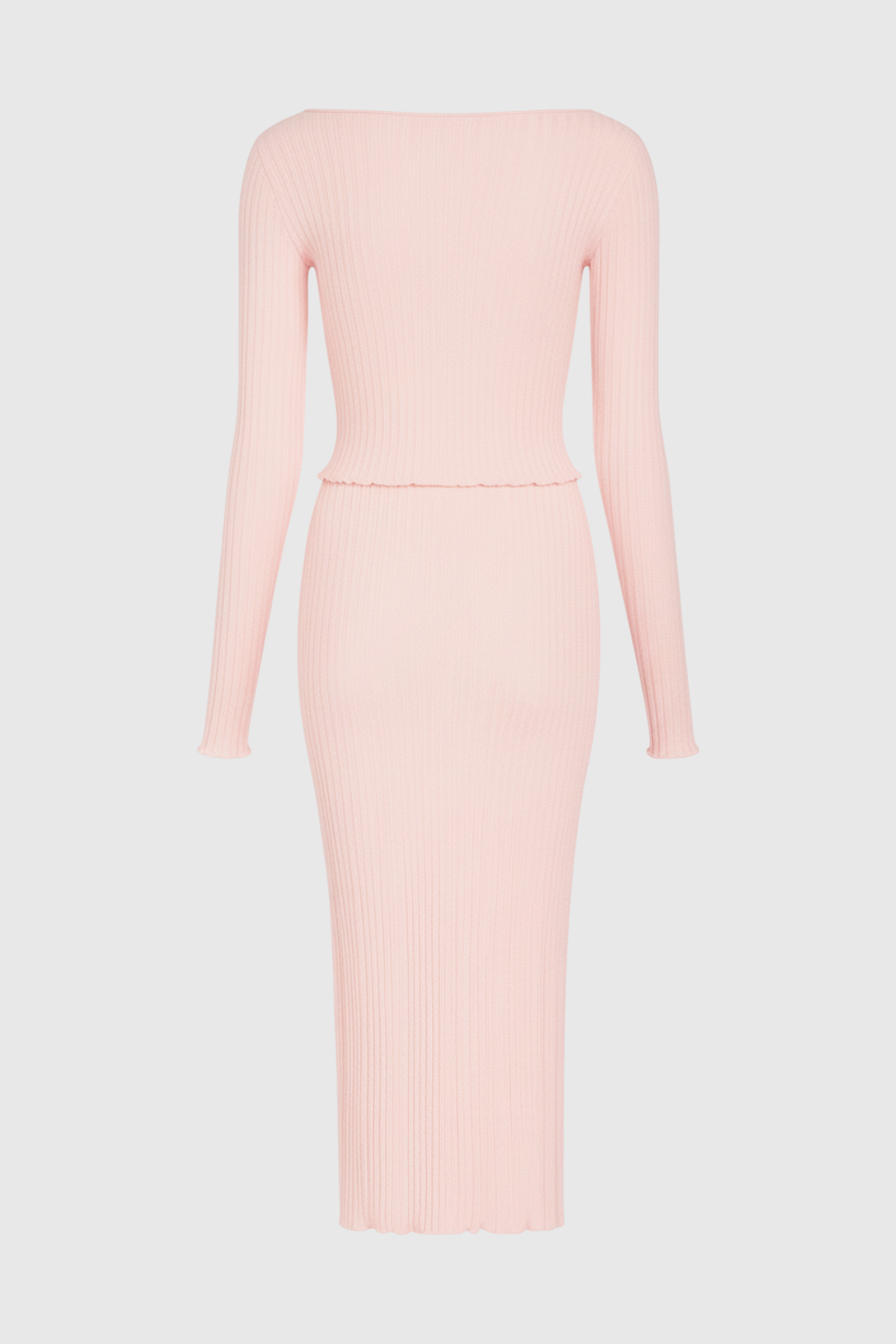 Rib-Knit Set with Long Sleeves