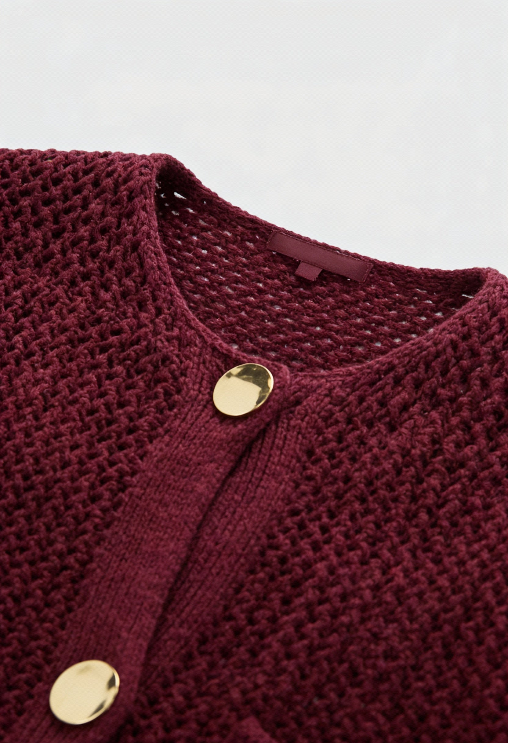 Cardigan with Textured Knit & Pockets