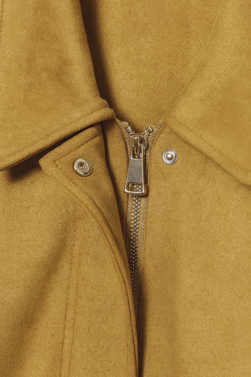 Suede-Effect Jacket | Cropped | Zip Front