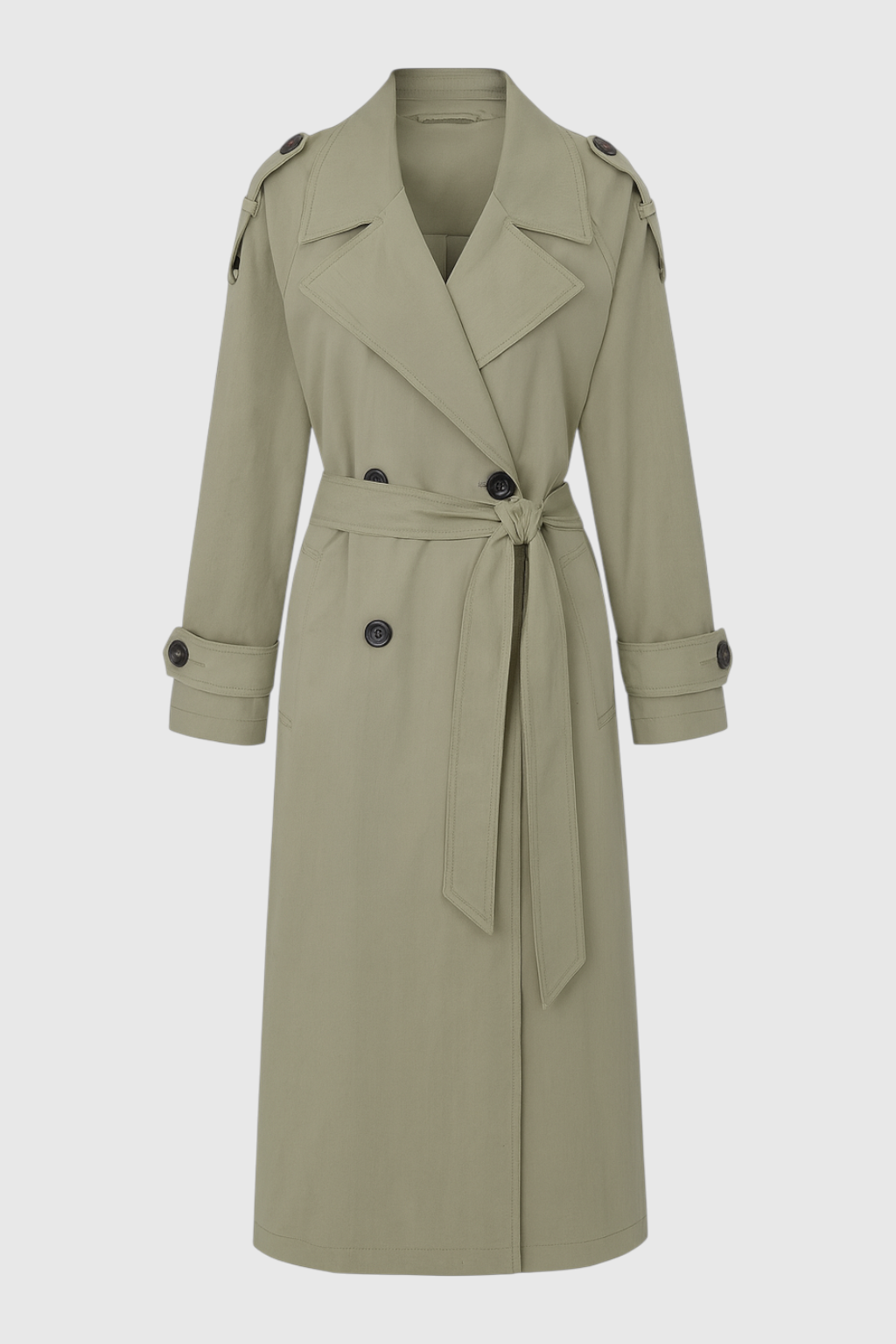 Trench Coat with Belted Waist