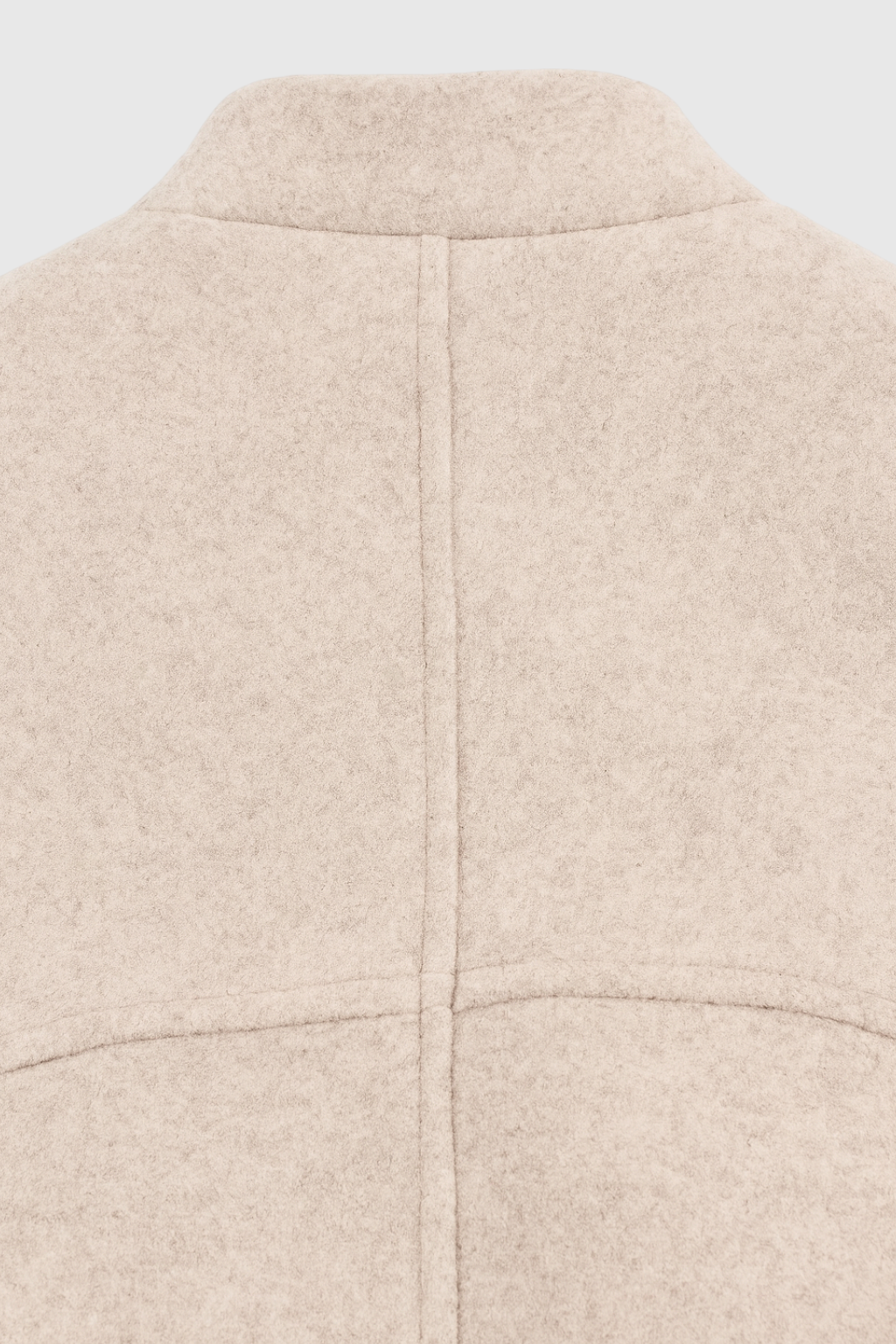 Long Collarless Coat with Belt