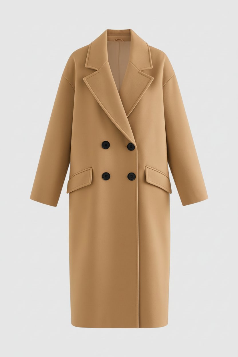 Double-Breasted Overcoat, Notched Lapel