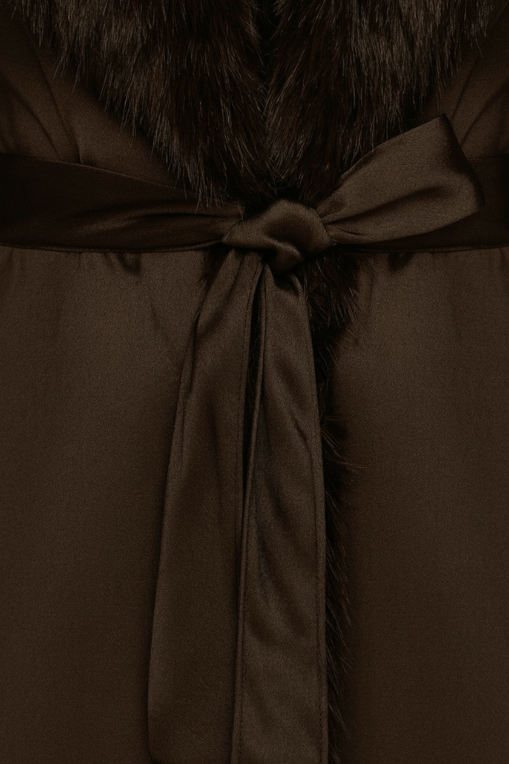 Long Coat with Faux Fur Collar