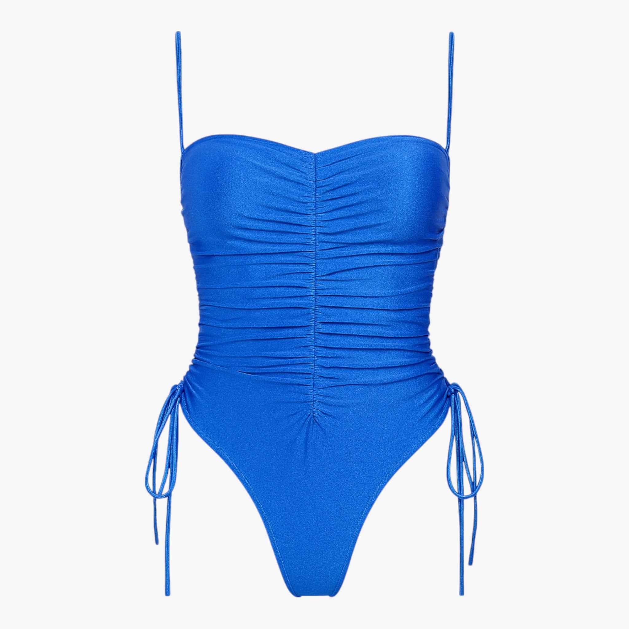 One Piece Swimsuit with Ruched Detailing