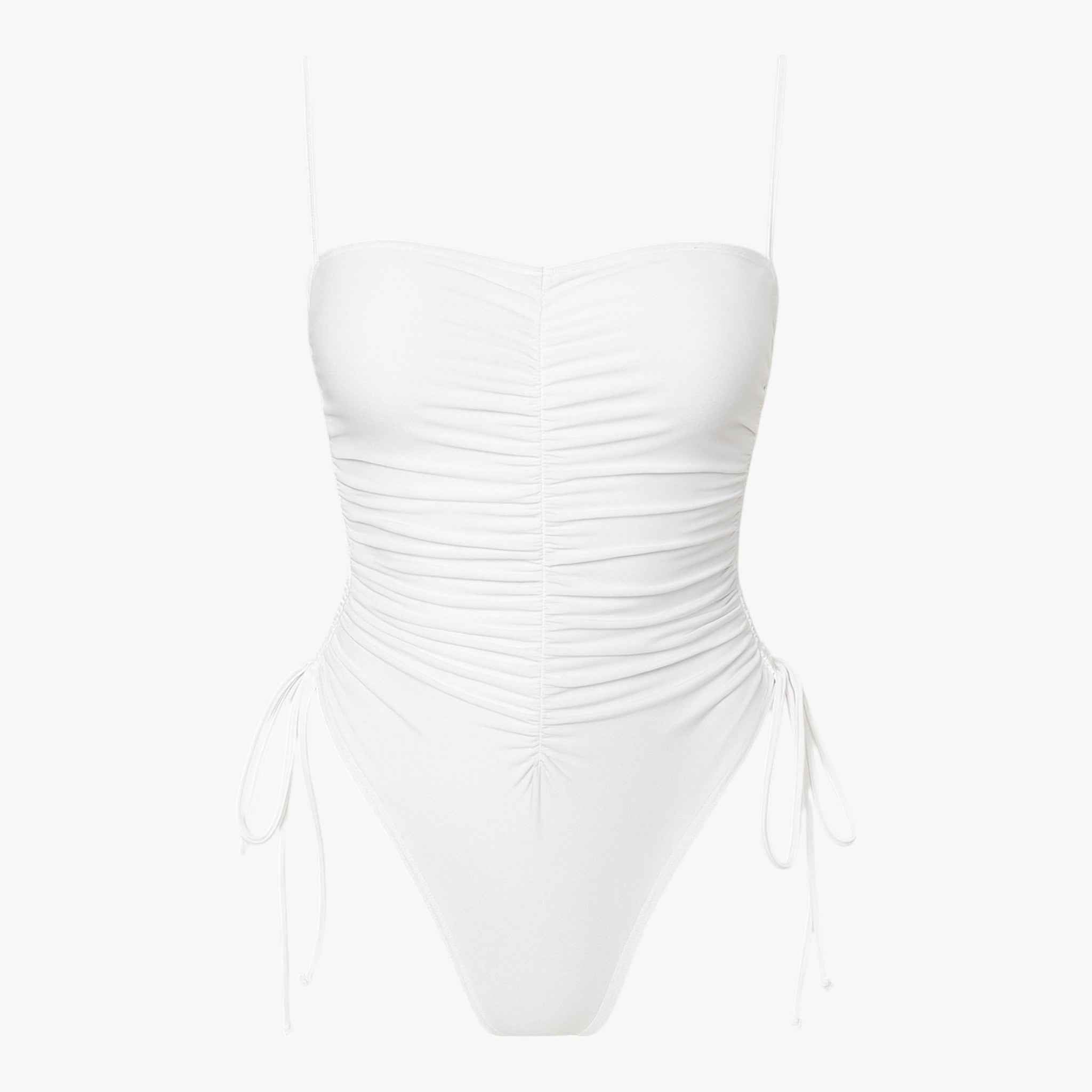 One Piece Swimsuit with Ruched Detail