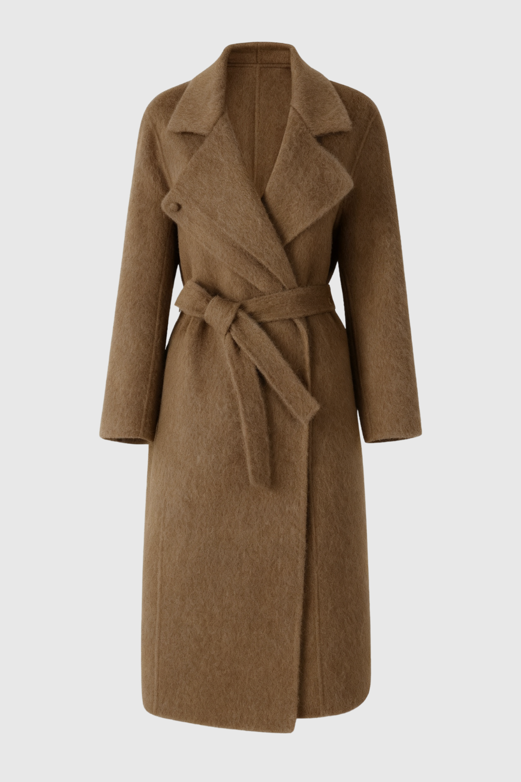 Wrap Coat with Shawl Collar, Belted