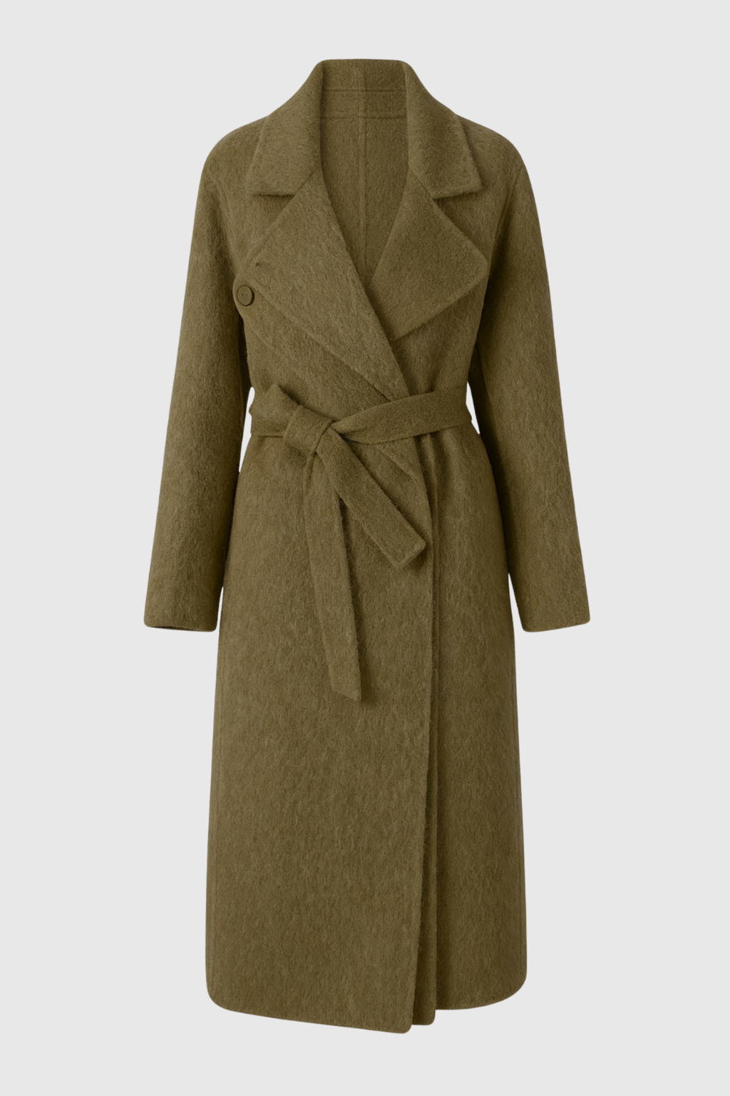 Wrap Coat with Belt & Shawl Collar