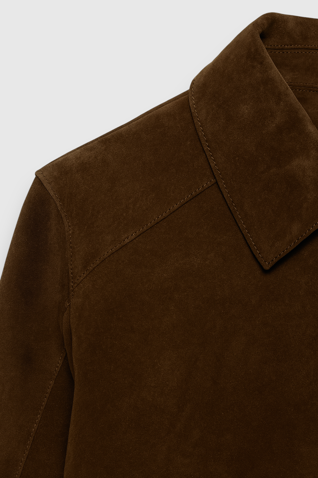 Cropped Jacket with Suede Finish