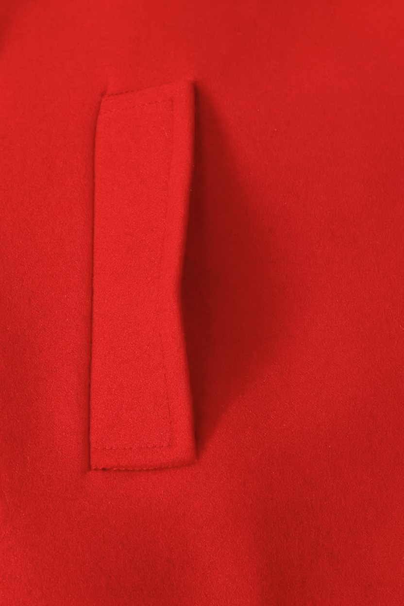 Single-Breasted Coat with Patch Pockets