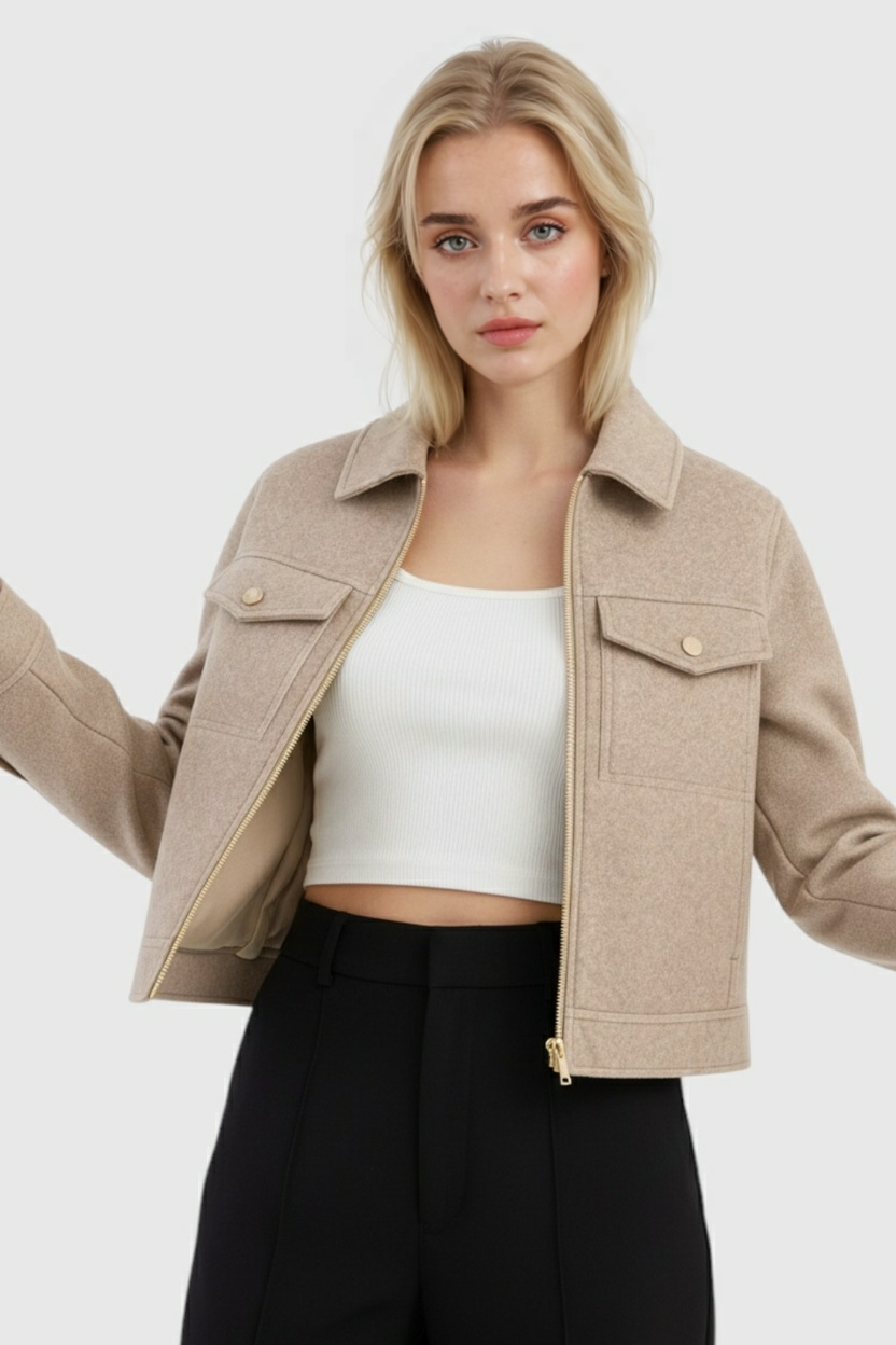 Zip Jacket with Flap Pockets