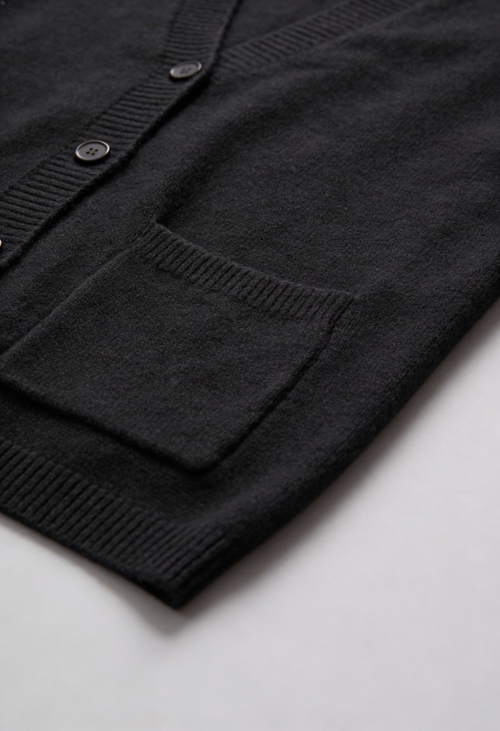 Knit V-Neck Cardigan with Button Front