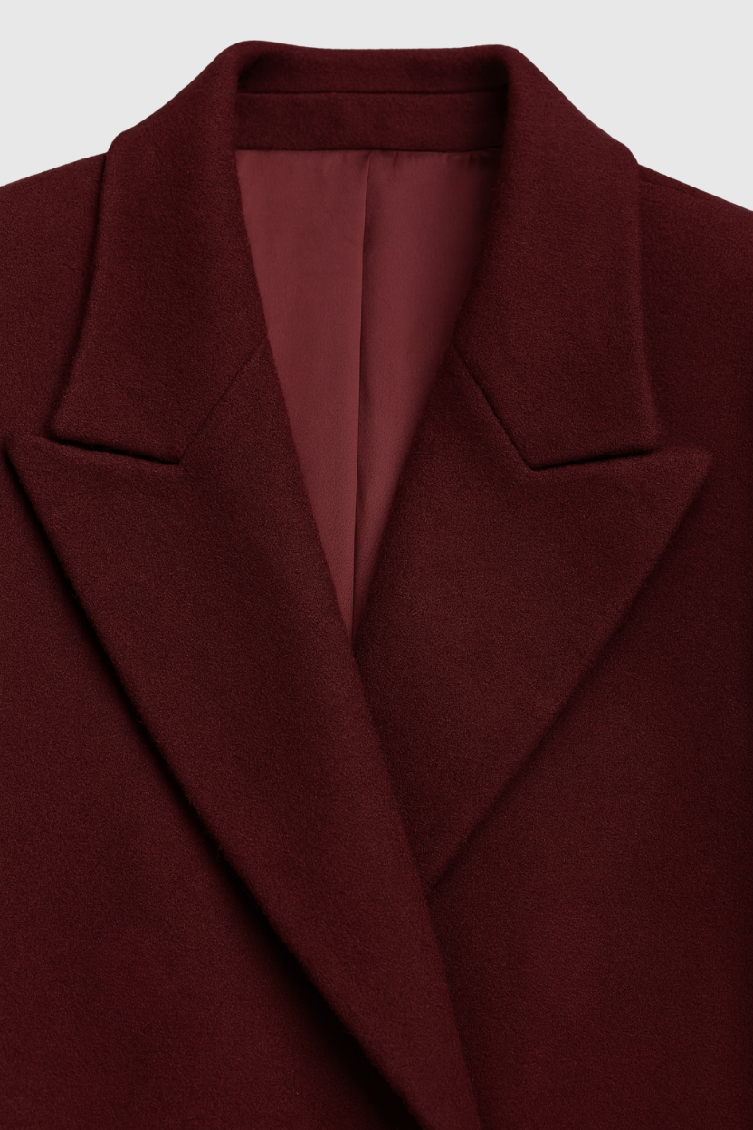 Double-Breasted Overcoat, 3/4 Sleeve