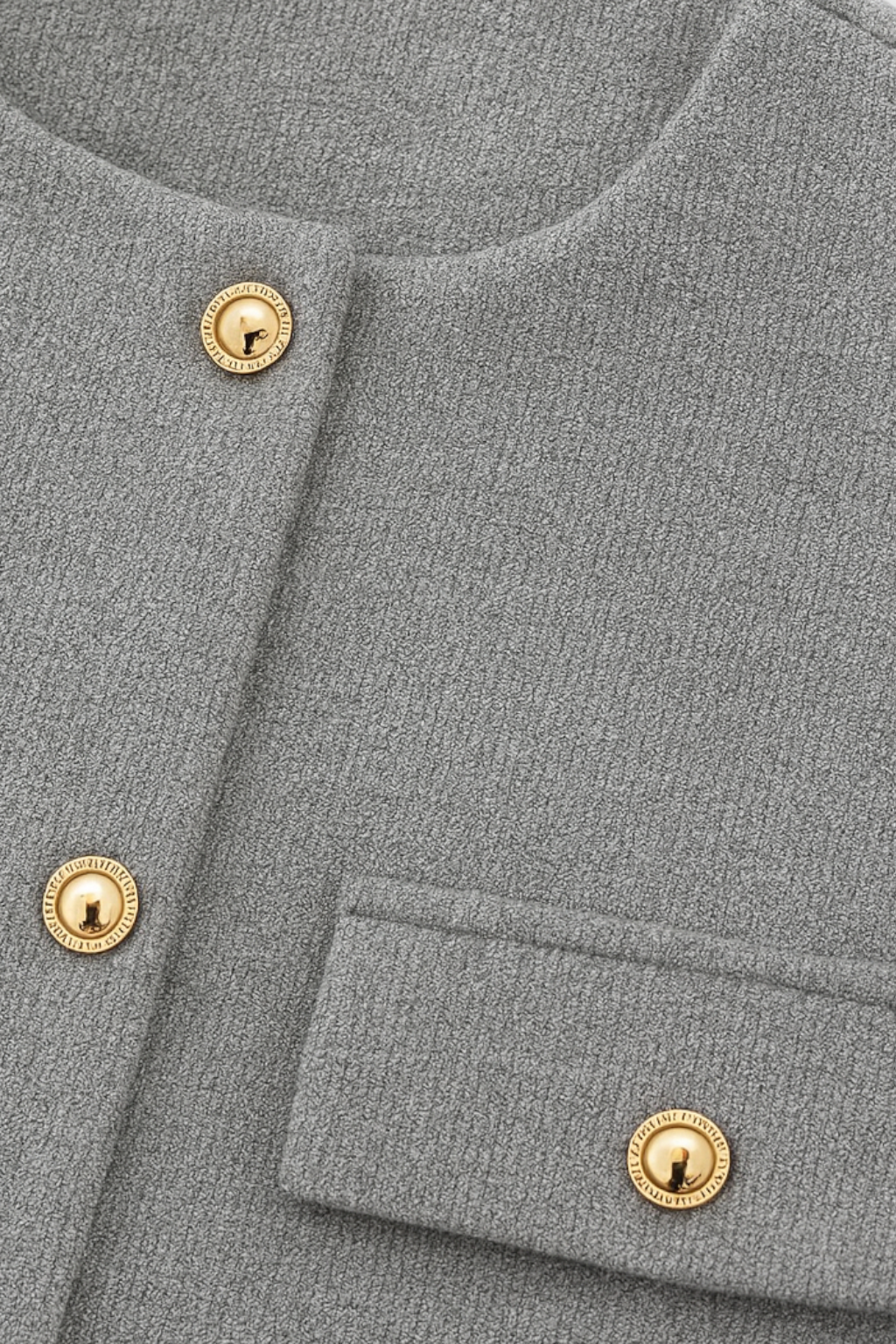 Short Jacket with Gold Buttons