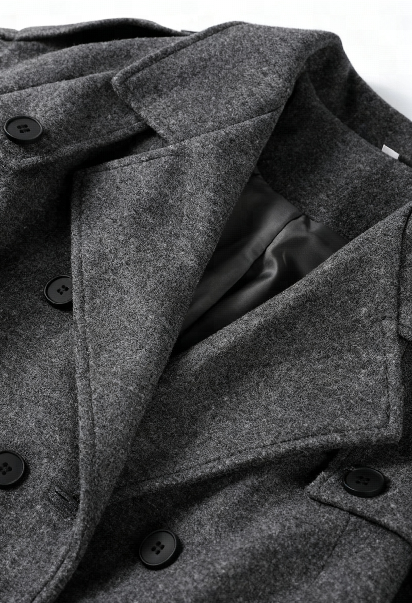 Double-Breasted Coat with Belted Waist