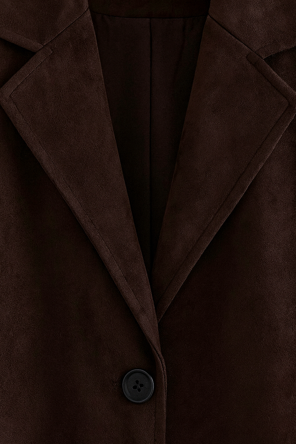 Long Suedette Overcoat | Relaxed Fit