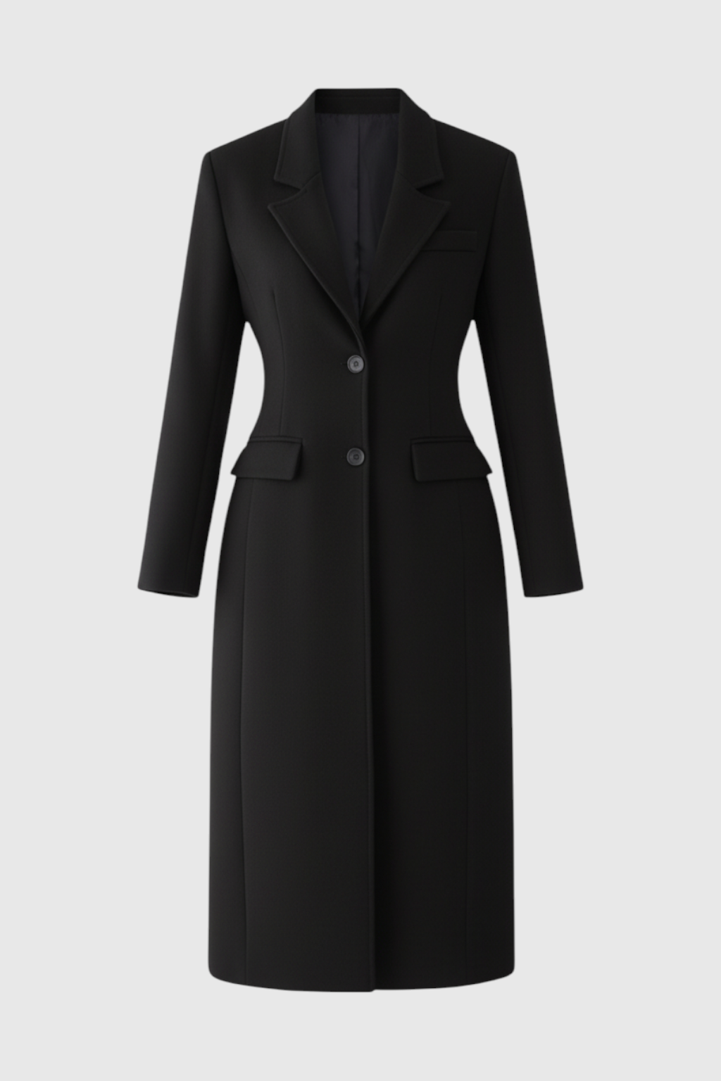 Long Coat | Slim Fit, Notched Lapel