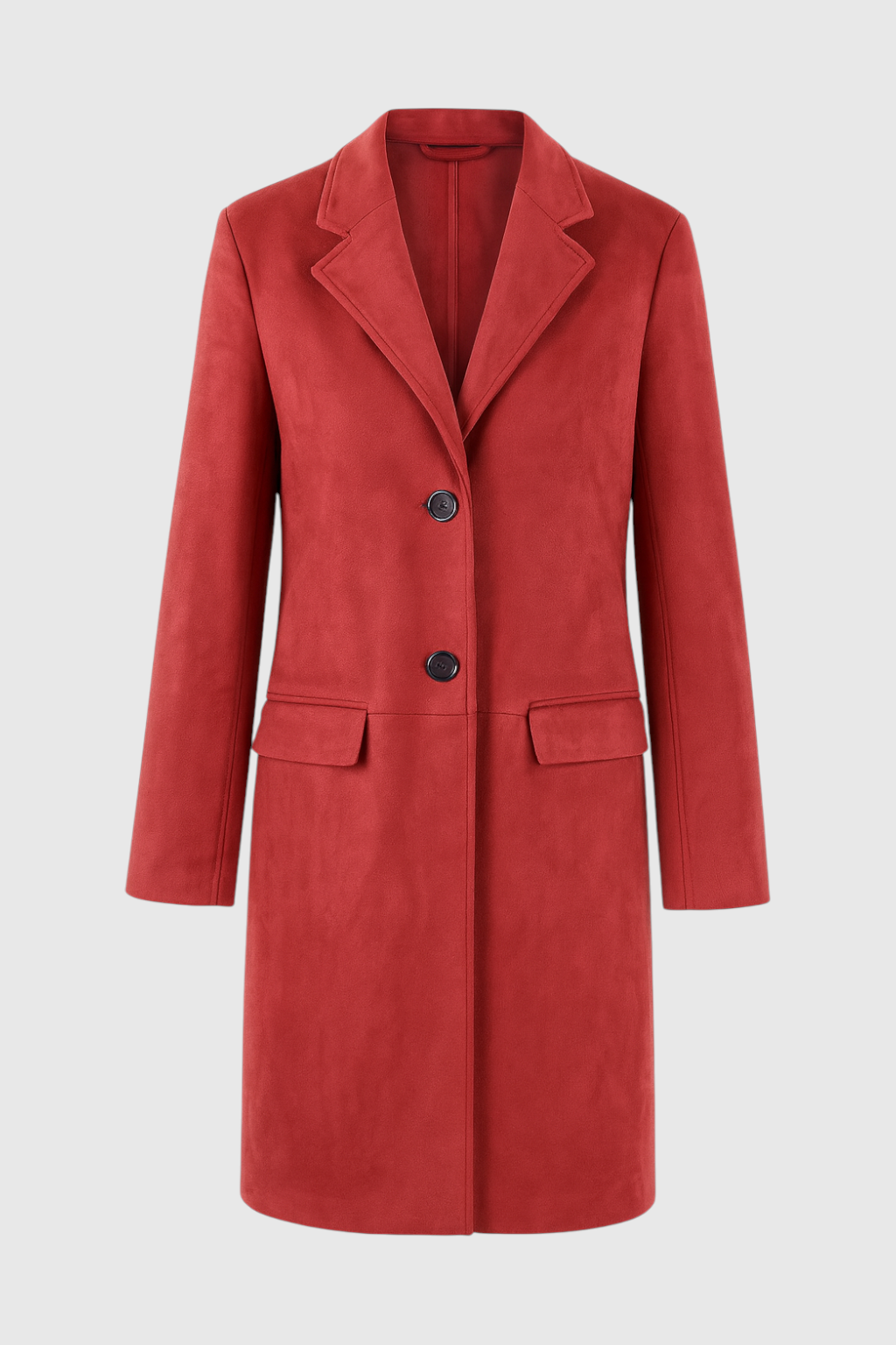 Long Coat | Suedette | Wide-Waist Fit