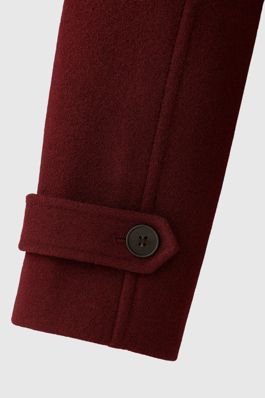 Wool Blend Coat with Belt & Epaulettes