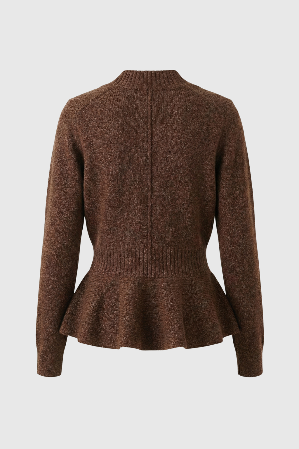 Cardigan with Shawl Collar & Peplum Hem