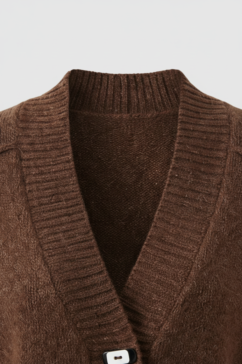 Cardigan with Shawl Collar & Peplum Hem