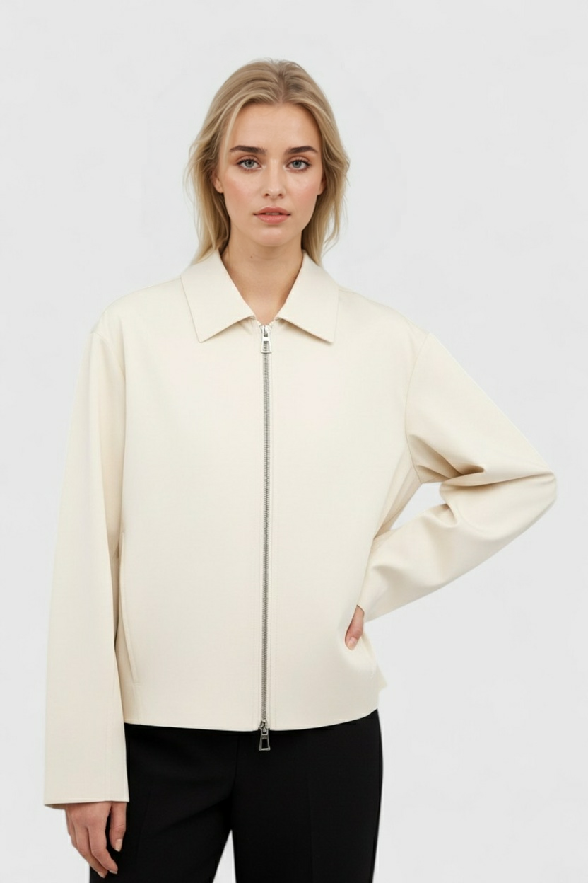 Zip Jacket with Collar & Stretch